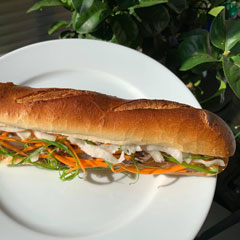 Banh Mi, Vietnamese sandwich with beef or chicken